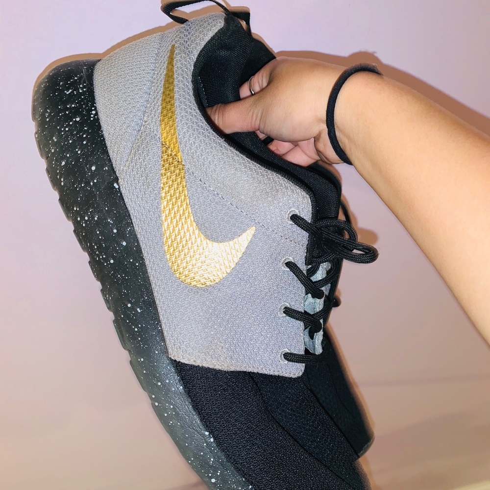 Nike Gray, Black & Gold sneakers